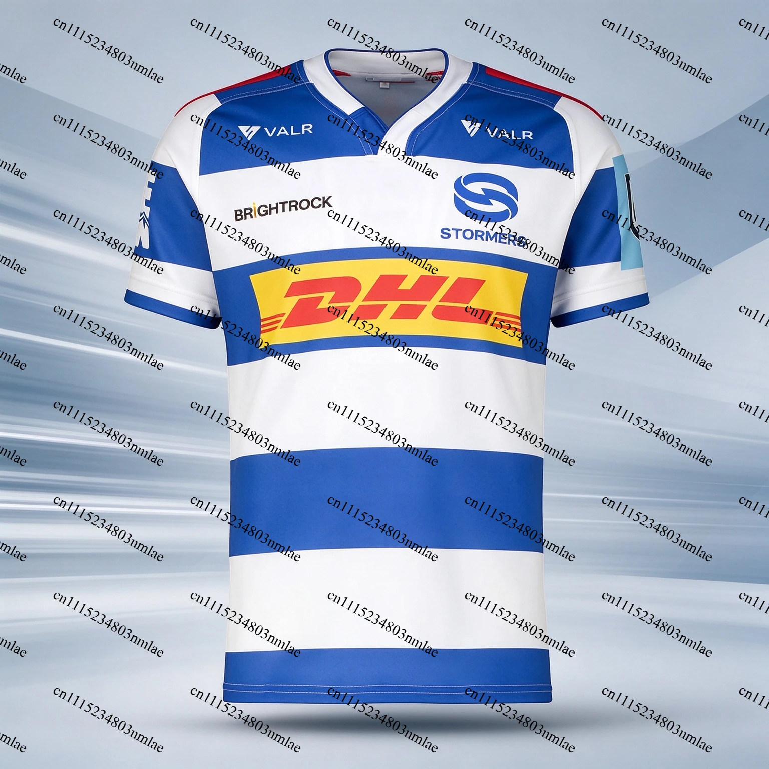 DHL Stormers Men Rugby Jersey Short Sleeve  Fan Version Sports Training Shirt