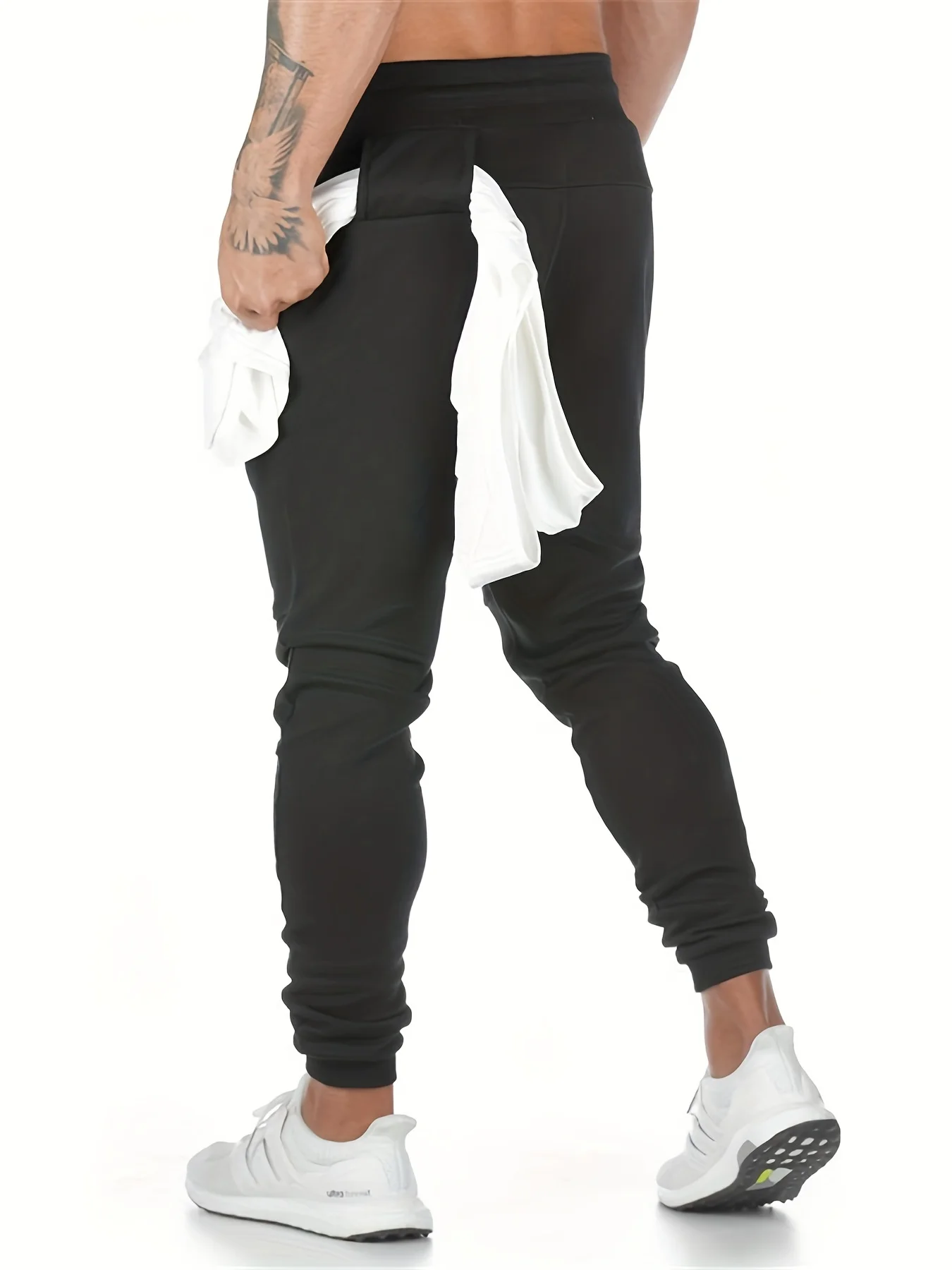 

3XL Plus Size Men Gym Jogger Pants Breathable Hiking Jogging Runing Stretch Exercise Running Sweatpants with Zipper Pocket Pants