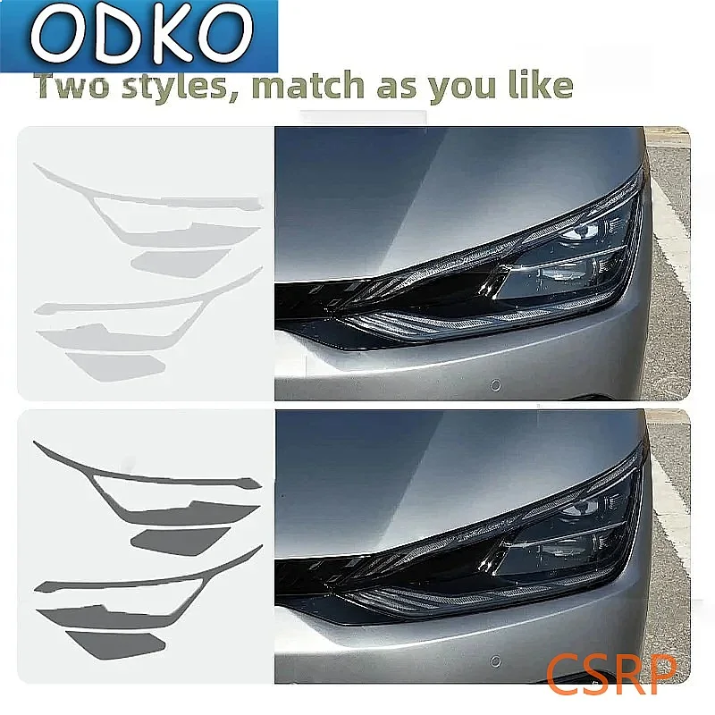 For Kia EV6 GT 2021-2023 Car Exterior Headlight Anti-scratch TPU PPF Protective Film Smoked Clear Repair Accessories Reflt Film