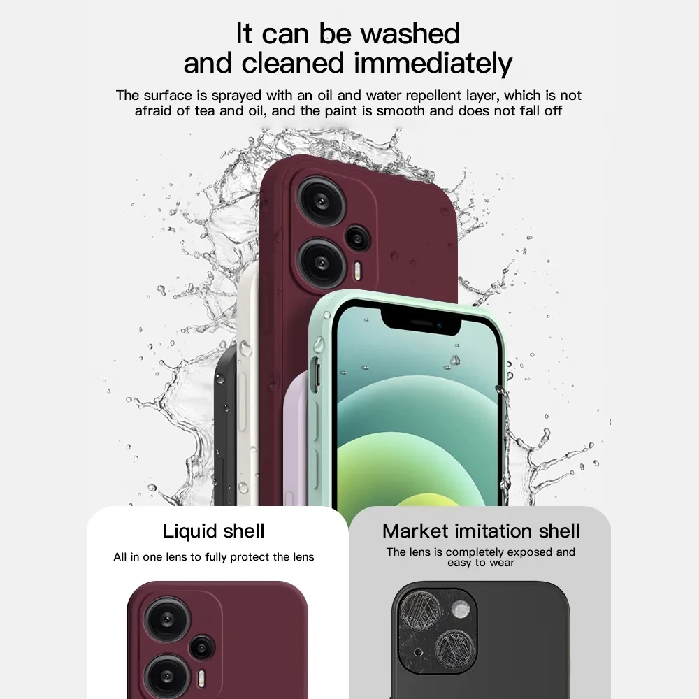 حافظة Poco F5 PocoF5 حافظة أصلية من السيليكون السائل لهاتف Xiaomi Poco F5 F 5 PocoF5 Pro F5Pro غطاء ناعم مقاوم للصدمات Poco F5