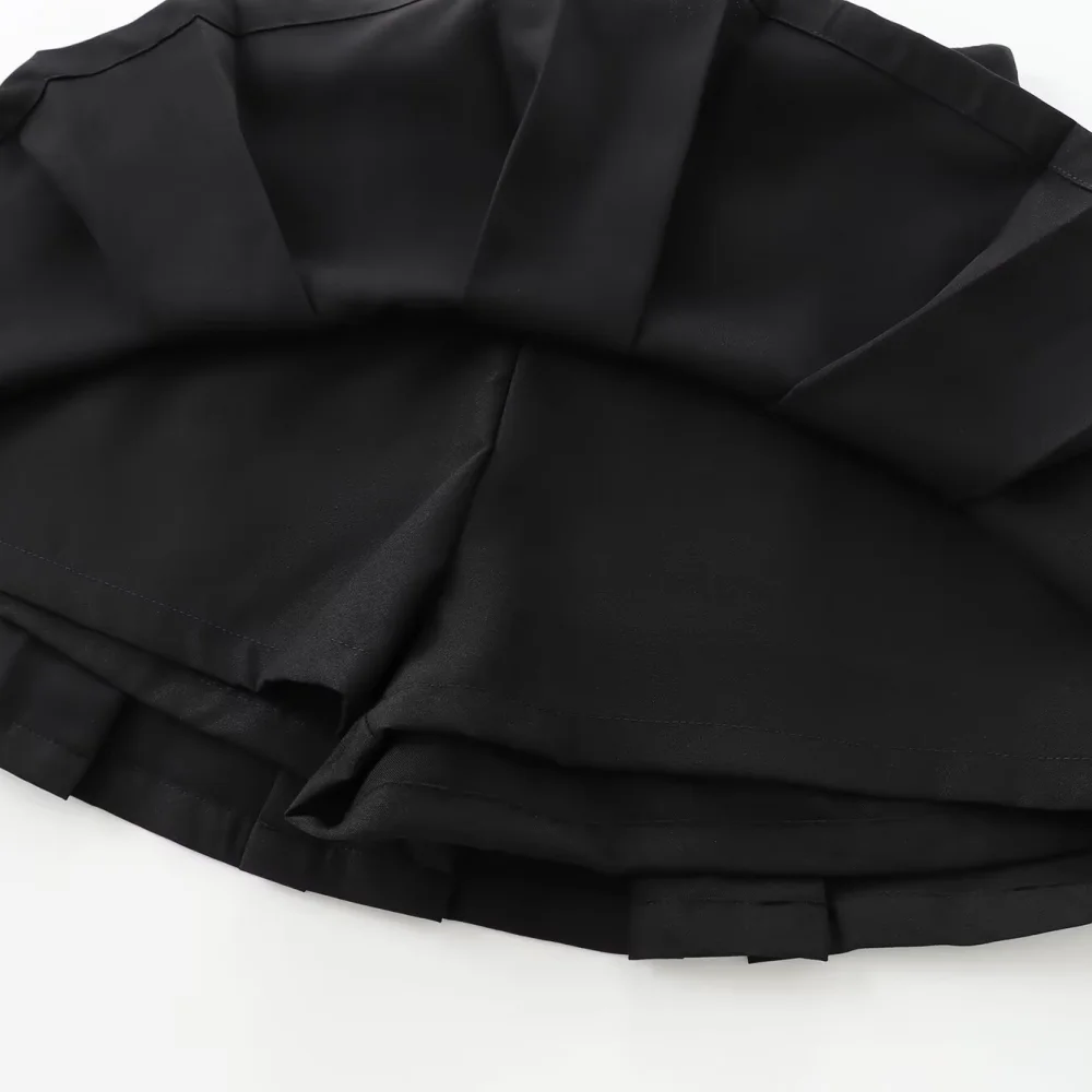 2025 BM MD ZA Women's Pleated Mini Skirts in Grey Black and Beige Classic and Versatile Bottoms for a Stylish Look