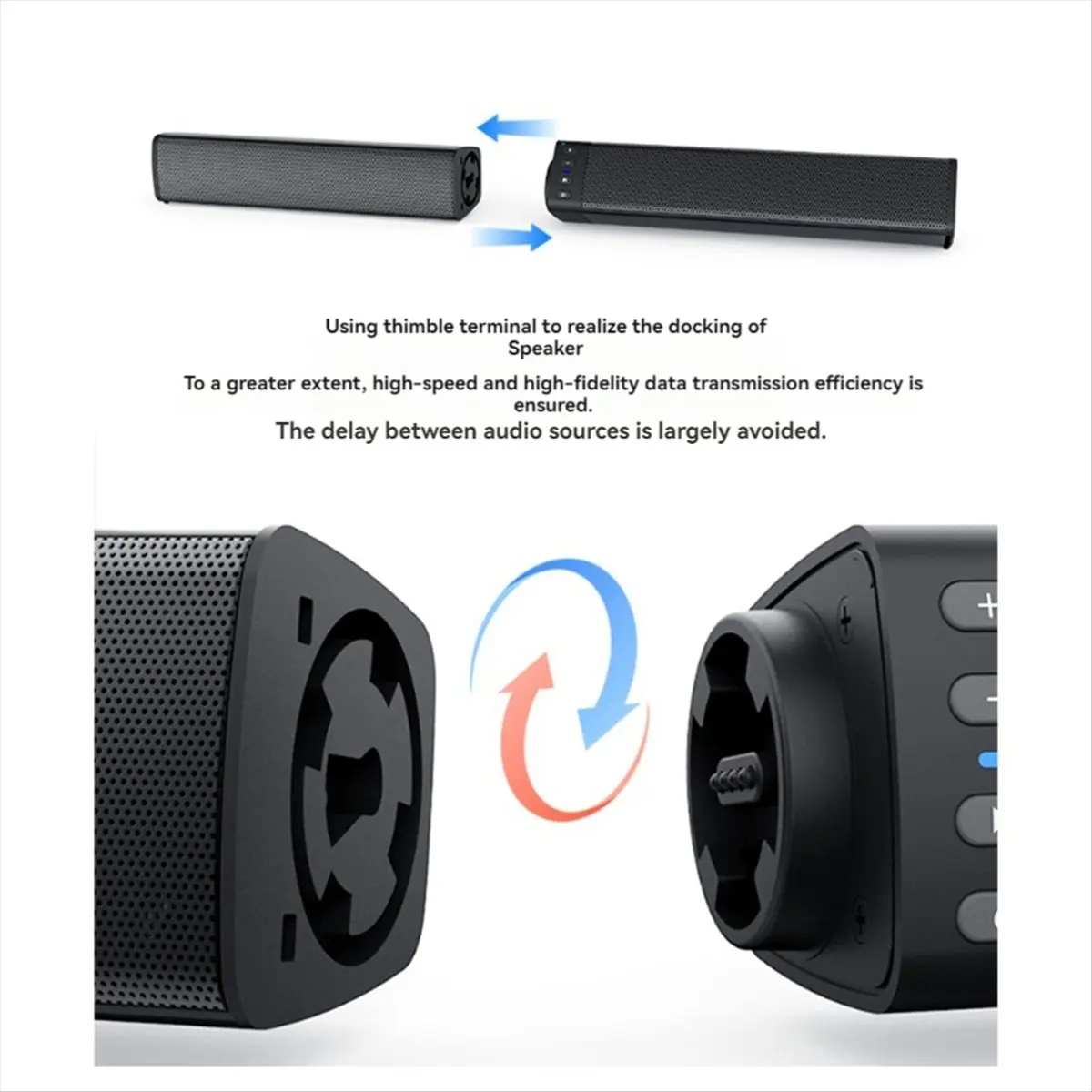 

Soundbar PC Gamer Subwoofer Foldable Bluetooth Speaker Portable Home Cinema Splitter Soundbar