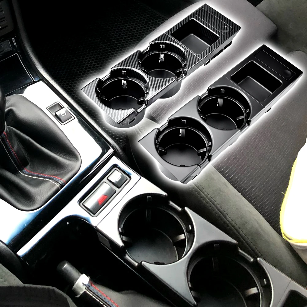 

Углеродное волокно/черный автомобильный центральный консоль, держатель для чашки с водой, держатель для бутылки с напитком, лоток для монет для Bmw 3 серии E46 318I 320I 98-06
