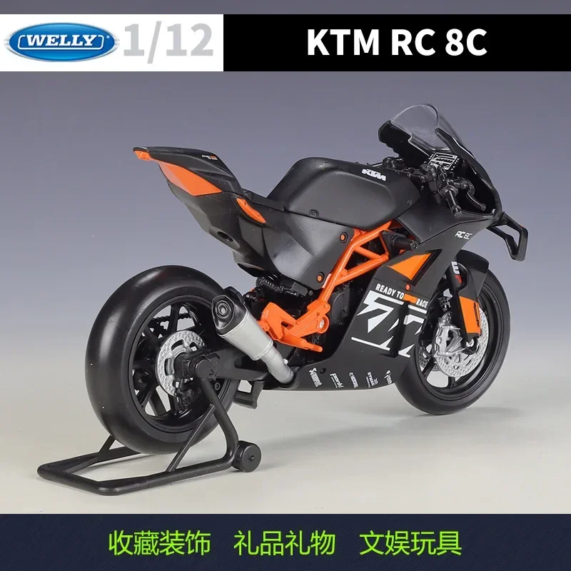 

WELLY 1:12 KTM RC 8C дорожные гонки, тяжелый локомотив, искусственный сплав, детская игрушка, подарки