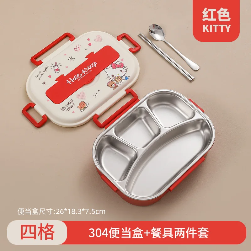 

Hot Sanrio Girl Lunch Box Hello Kitty Kawaii Anime Cute Fashion Cute and Fun Large Capacity Lunch Box Household Goods New Style