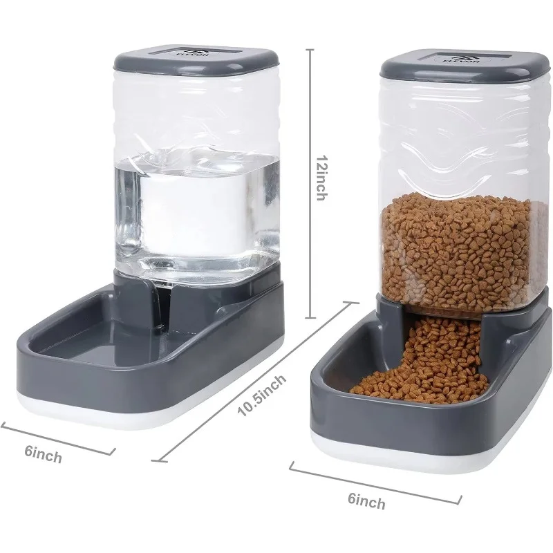 High Quality Automatic Pet Feeder and Water Dispenser Set Dog Gravity Food and Dispenser Set with Bowl