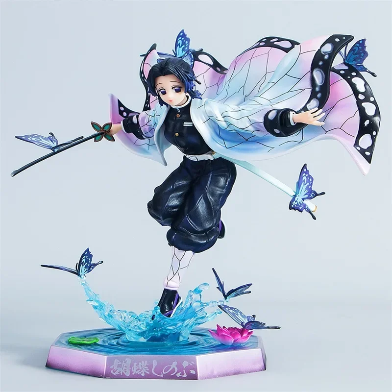 

23cm Demon Slayer Anime Figure Kochou Shinobu Figurine Kimetsu No Yaiba Pvc Model Collectible Decoration Toys Children Gift Kid