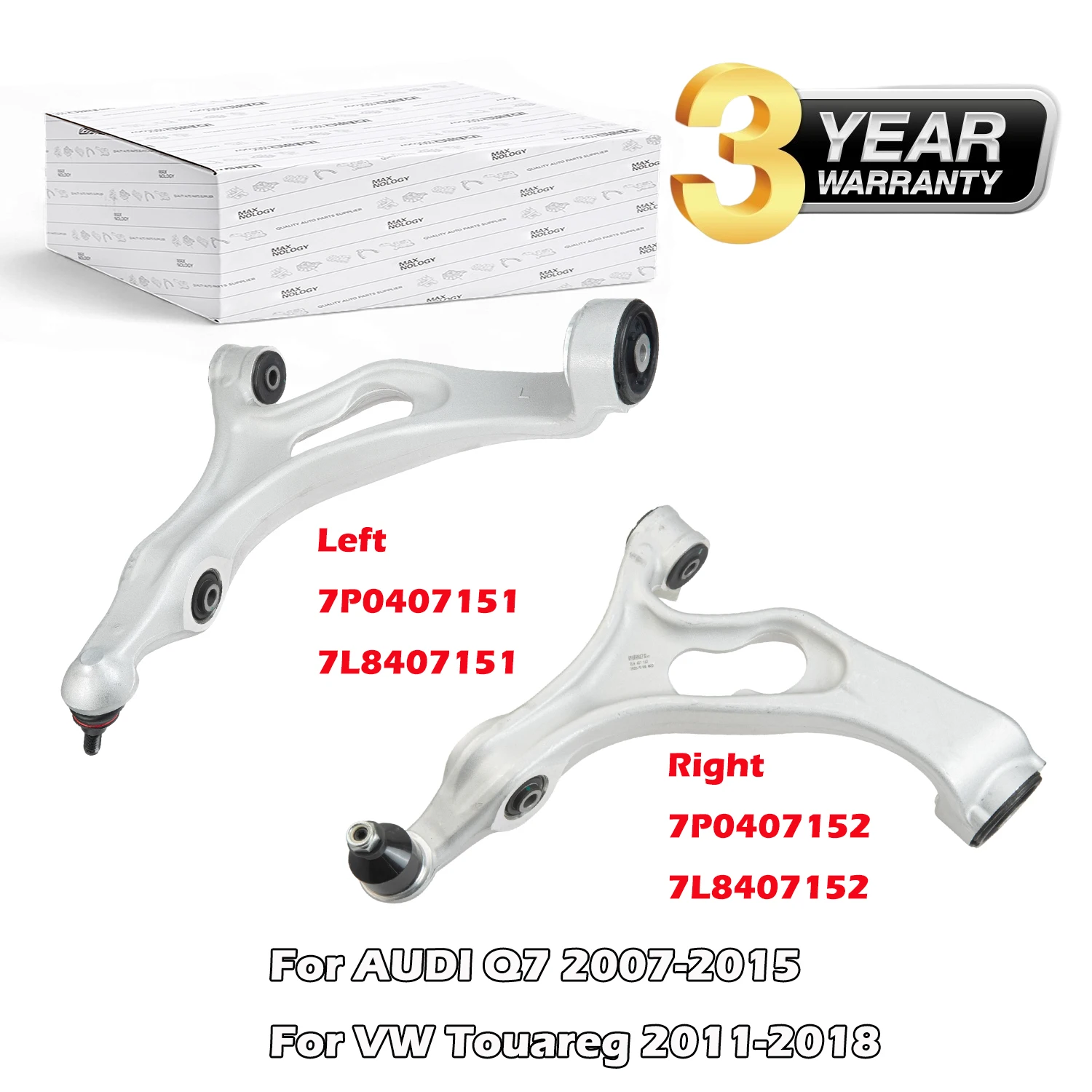 Front Lower Left or Right Control Arm Assembly 7L8407151,7P0407151,7L8407152,7P0407152 For AUDI Q7 2007-15/VW Touareg 2010-18