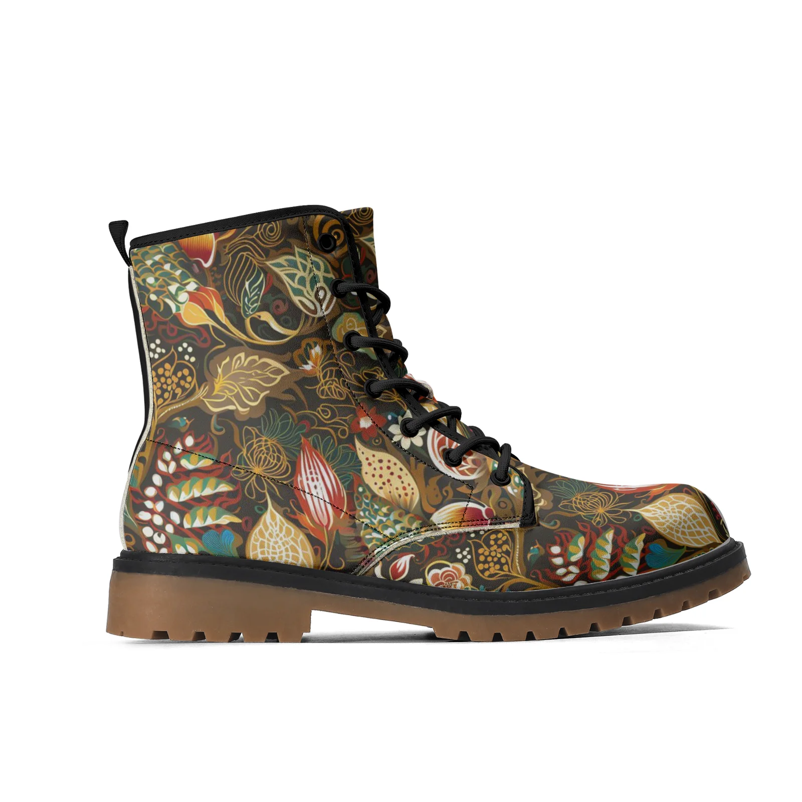 أحذية منتصف الساق بطباعة فنية للرجال والنساء، مثالية للخريف والشتاء.