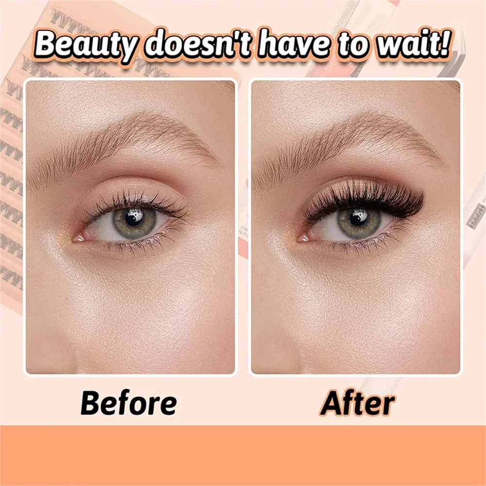 Lash Clusters DIY Lash Extension D Curl Individual Lashes 8-16mm Eyelash Clusters 120 pcsl Fluffy Lash   Eyelas DIY at Home