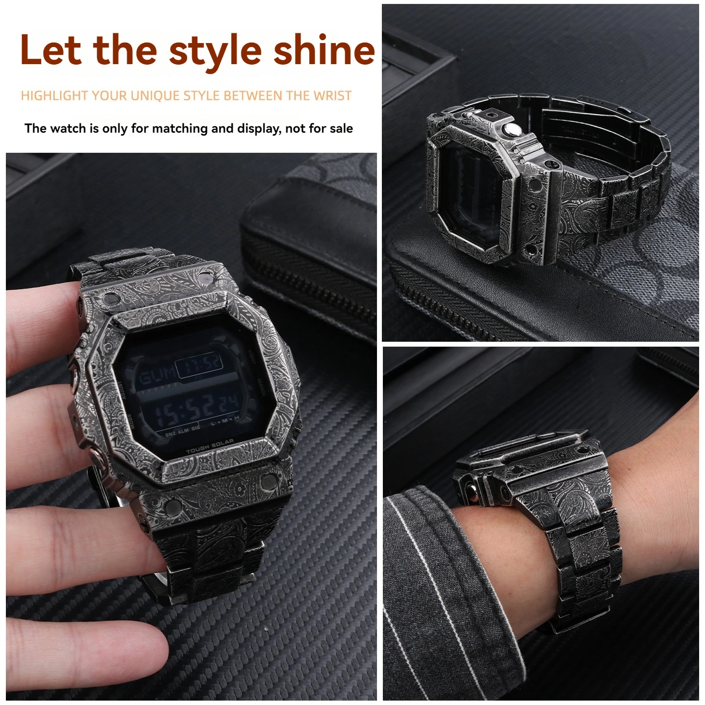 

GX-56 metal case+strap for Casio G-SHOCK GX-56BB GWX-56 personalized modification DIY set mens watch parts accessories