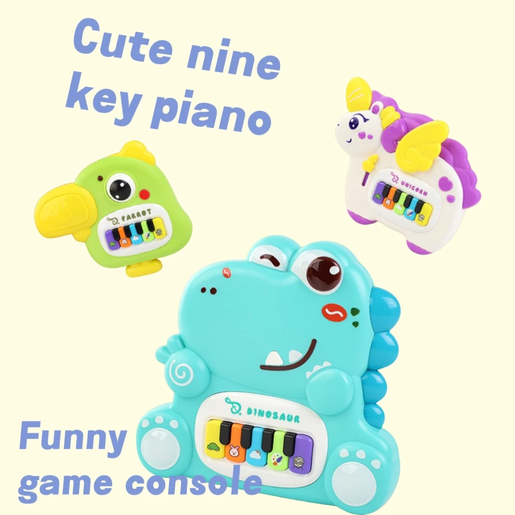 لطيف يونيكورن الطوقان ديناصور على شكل لوحة المفاتيح الإلكترونية للأطفال ABS المواد التعليم المبكر ألعاب التنوير الموسيقية للجنسين #3