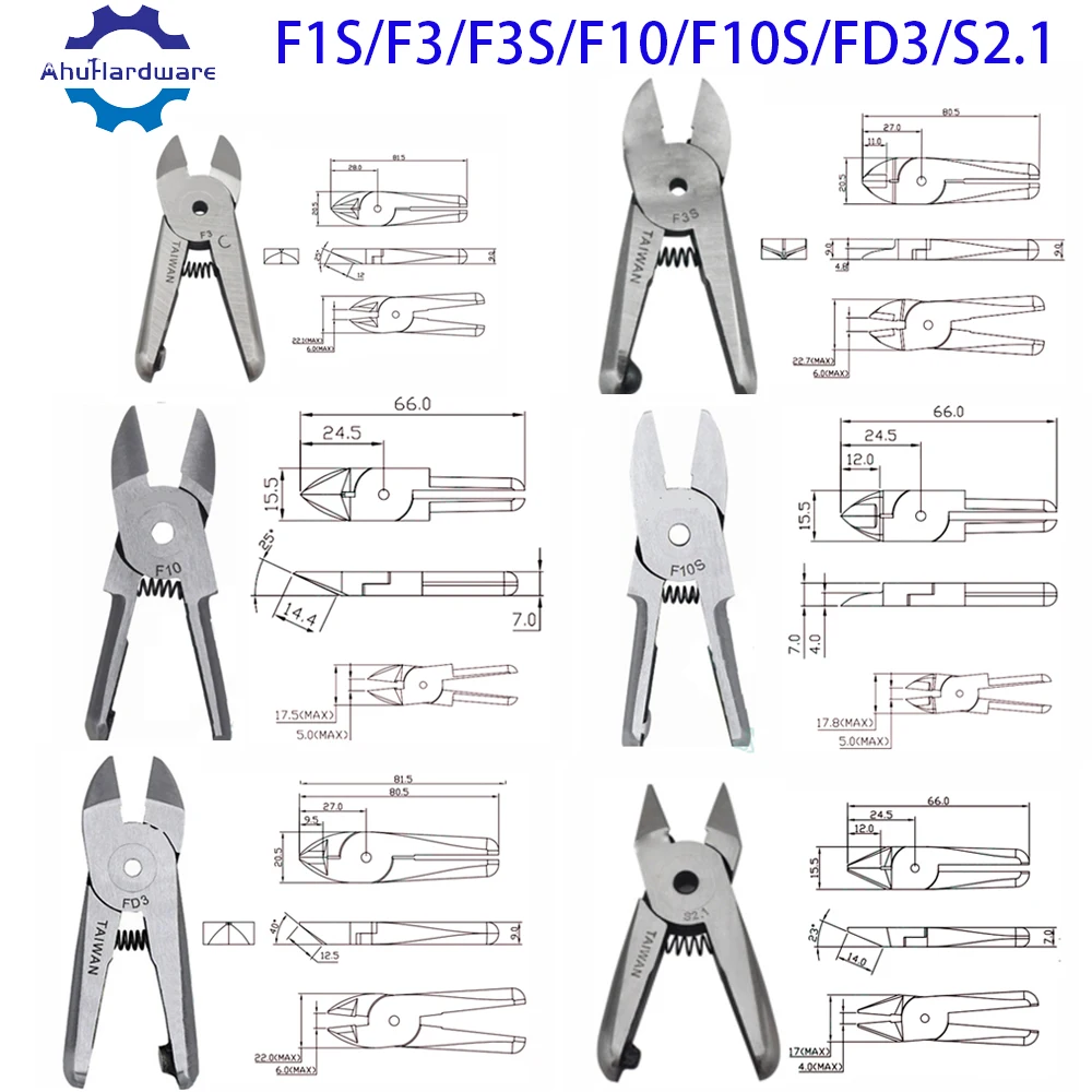

AhuHardware F1S/F3/F3S/F10/F10S/FD3/S2.1 Воздушные ножницы Ножницы Режущая головка Щипцы Пневматические обжимные клещи Деталь инструмента