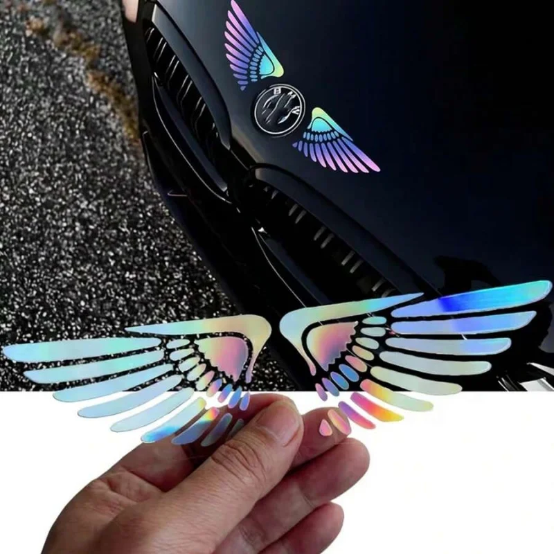 1 Vehicle Sticker Bright Wings Car Badge Logo Decal Is Suitable For All Types Of Vehicle Decorations
