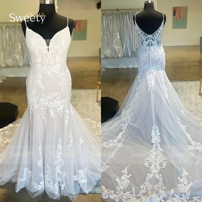 Vestido De Novia De satén De Organza con bordado, Vestido De baile De encaje, línea A, manga completa, cuello redondo, Vestido De Novia simple