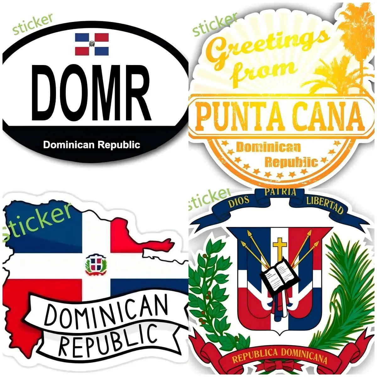 

Punta Cana Dominican Flag Map Creative PVC Sticker Car Truck Window Fridge Bumper Wall Decal Accessorie