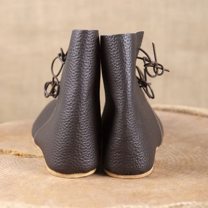 YY1 Unisex Middeleeuwse Retro Britse Stijl Ridder Prins Pu Puntige Korte Laarzen Halloween Party Cosplay Kostuum Accessoires