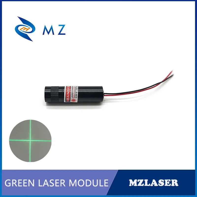 Hot Selling Compact Adjustable Focusing 520nm 1mw Lower Power Class II 3V 5V 12V 24V Green Cross Laser Diode Module Industrial