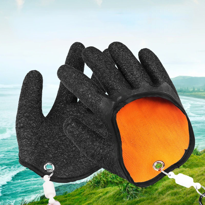 Non-slip Fish Latex Gloves Anti-thorn Waterproof Fishing Gloves Lure Fishing Accessories For Outdoors Activities