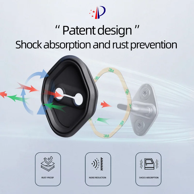 4pcs Car Door Mute Damping Cushion Silicone Car Door Lock Buckle Cover For Mazda 2 3 6 DJ BM BP GJ CX3 CX-5 CX5 CX 5 CX7 CX9 MX5