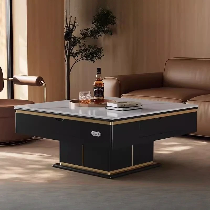 

Lifting electric mahjong table household living room rock slab coffee table automatic High Quality