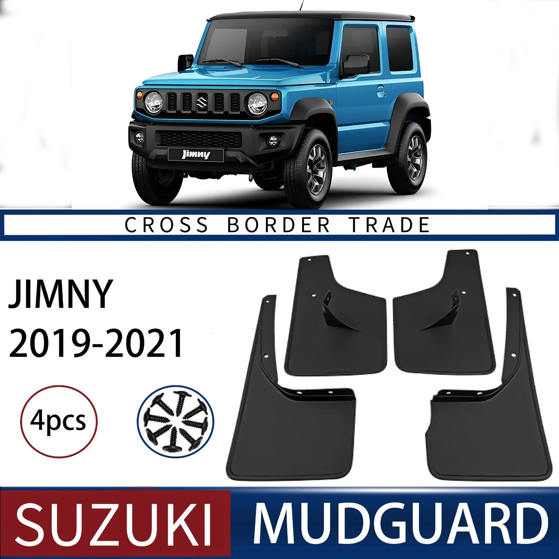 

For Suzuki Jimny 2019-2021 Mudguards Fender Mudflaps Front Rear Flares Splash Guards Cover Car Accessorie