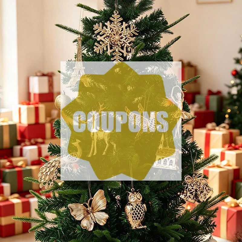 Festive 3D Electroplated Christmas Pendant Gold & Red Christmas Tree Hanging Ornaments For Tree, Window & Party Decor