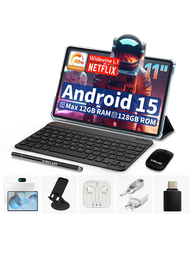 Teclast P50 Set Android 15 Tablet 11 inch 90Hz Max. 12GB RAM 128GB ROM T606 8-Core Widevine L1 7000mAh Type-C - afbeelding 2