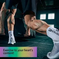 1Pair Non-Slip Grip Socks for Soccer, Basketball - Football Socks with Anti-Skid Sole for Men, Women, Sports, Workout