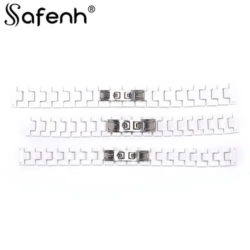 1pcs Wristband Ceramic 14mm 18mm Ceramic Watchband White Black Watch Band Strap Butterfly Buckle For Diamond Wristband Men Women