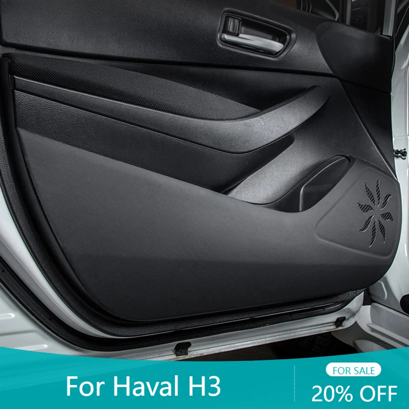 

For Haval H3 2024 2025 Car Styling Leather Door Anti Kick Pad Protection Side Edge Film Protector Stickers Auto Accessories