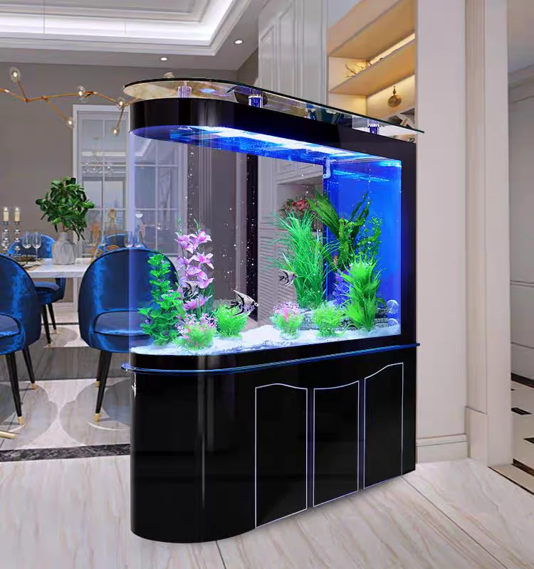 Personalizzazione. Luce LED ecologica per acquario in vetro ovale di grandi dimensioni creativa con alimentatore plug-in ricaricabile per camera da letto Livin