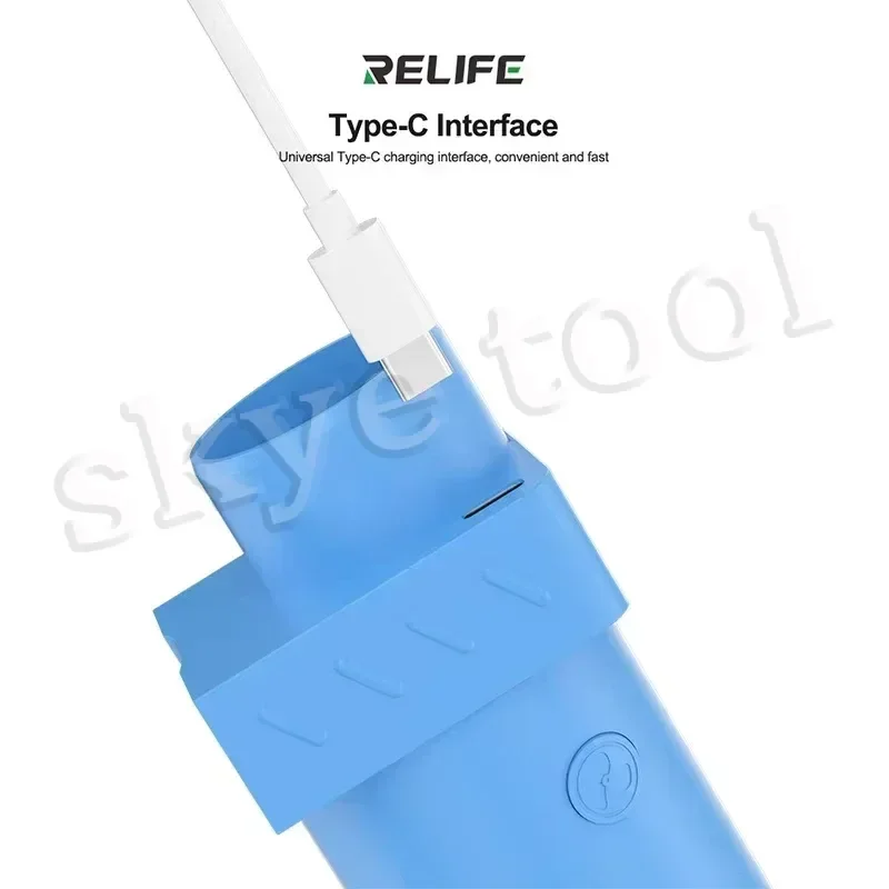 RELIFE RL-6600 Microscope Smoke Extractor Type-C Charging Interface Powerful Airflow Smoke Exhaust Fan Tool For Microscopes