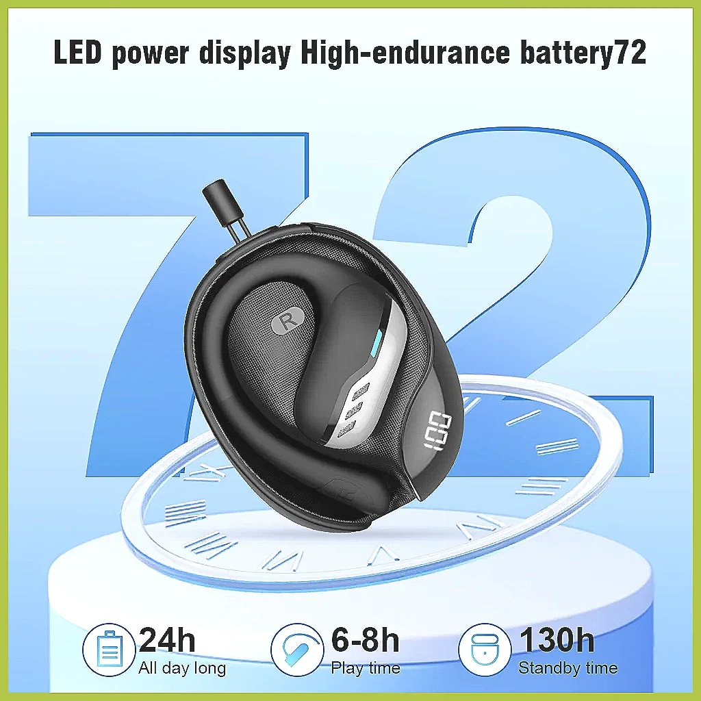 ビジネスや学習に最適なリアルタイム144言語翻訳機能付きワイヤレスbluetoothオープンイヤーヘッドホン