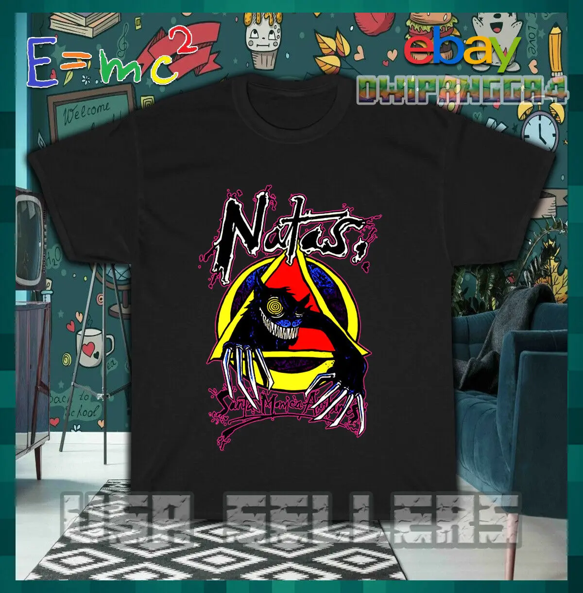 

New NATAS Santa Monica Airlines Logo Men's T-Shirt American Davis34 Tee-Shirt