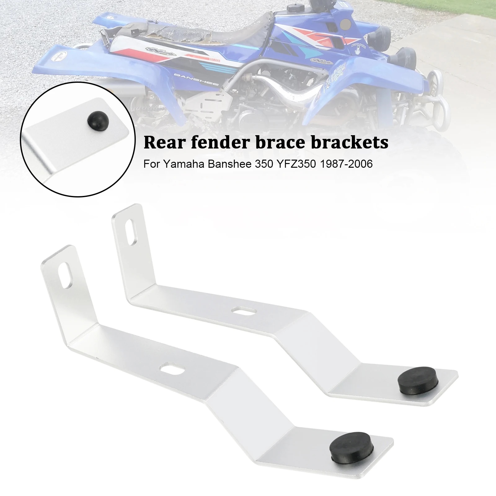 Artudatech Billet Rear Fender Brace Brackets Stays For Yamaha Banshee 350 YFZ350 1987-2006