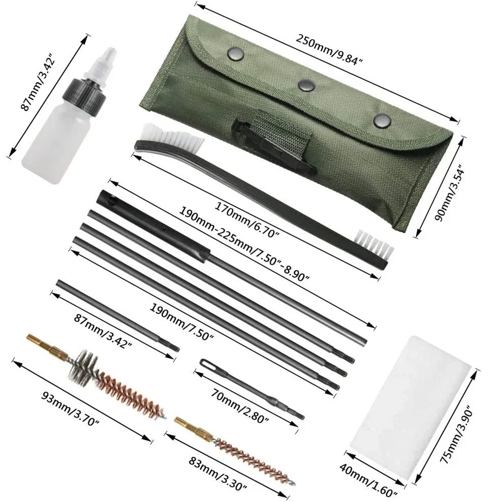 10 pz AR15 M16 M4 Kit di strumenti per la pulizia della pistola giocattolo Pulitore della pistola Spazzole per fucile Set Accessori per pistola giocattolo
