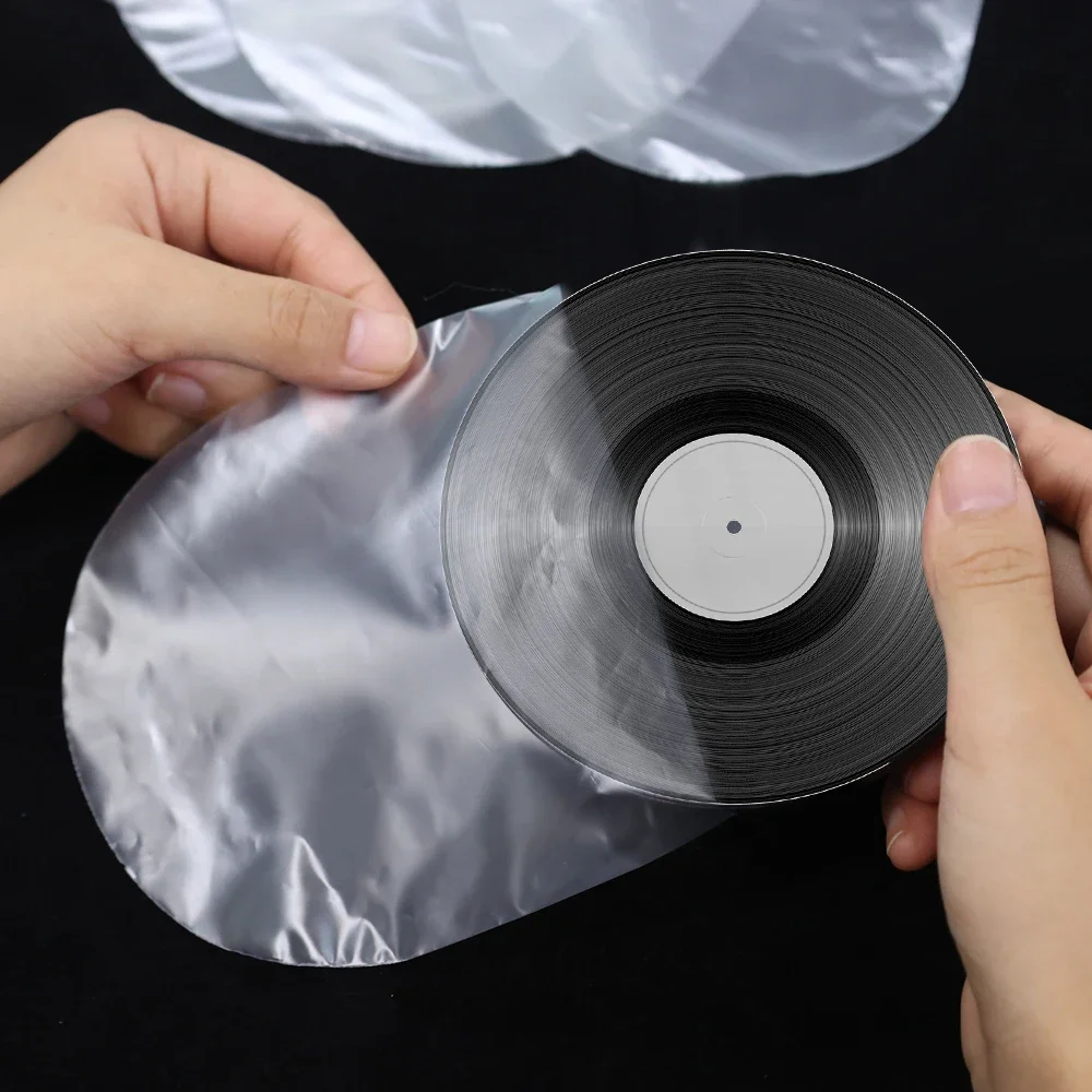 100/10PCS Vinyl Record Protective Bag LP Record Dust Plastic Bags Anti-Static Record Sleeves Waterproof Clear Cover Container