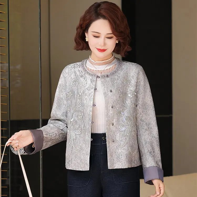 New Chinese style coat women's autumn temperament is thin and age-reducing versatile 2509-XB091-A660