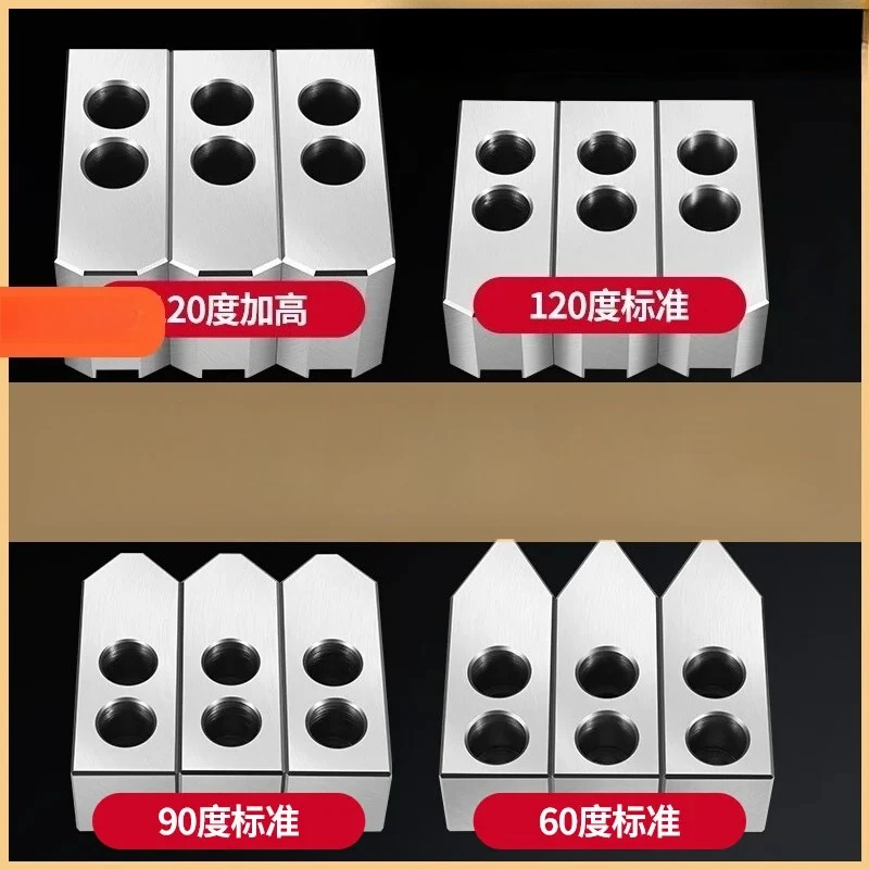 Hydraulic Chuck Three-jaw Hydraulic Soft Jaw Raw Jaw Jaw Heightened Thickened 5 Inch 6 Inch 8 Inch Numerical Control Lathe