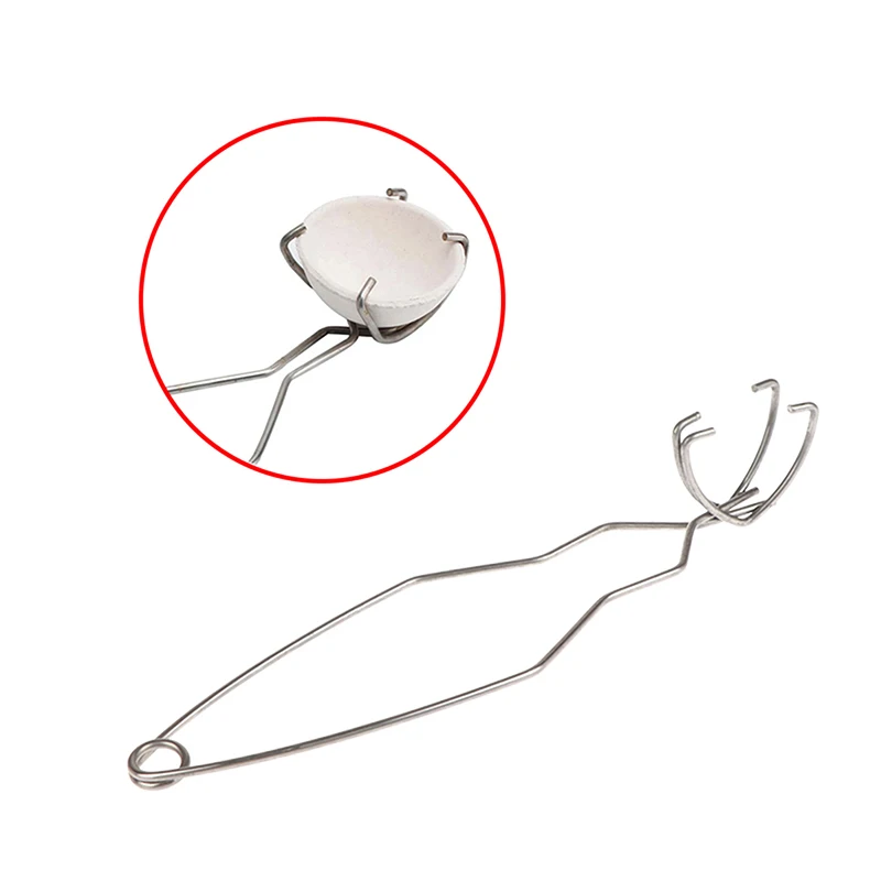 

25.5cm Stainless Steel Crucible Tong Crucible Clamp Pliers for Gold Melting Furnace White Gold Bowl Accessories