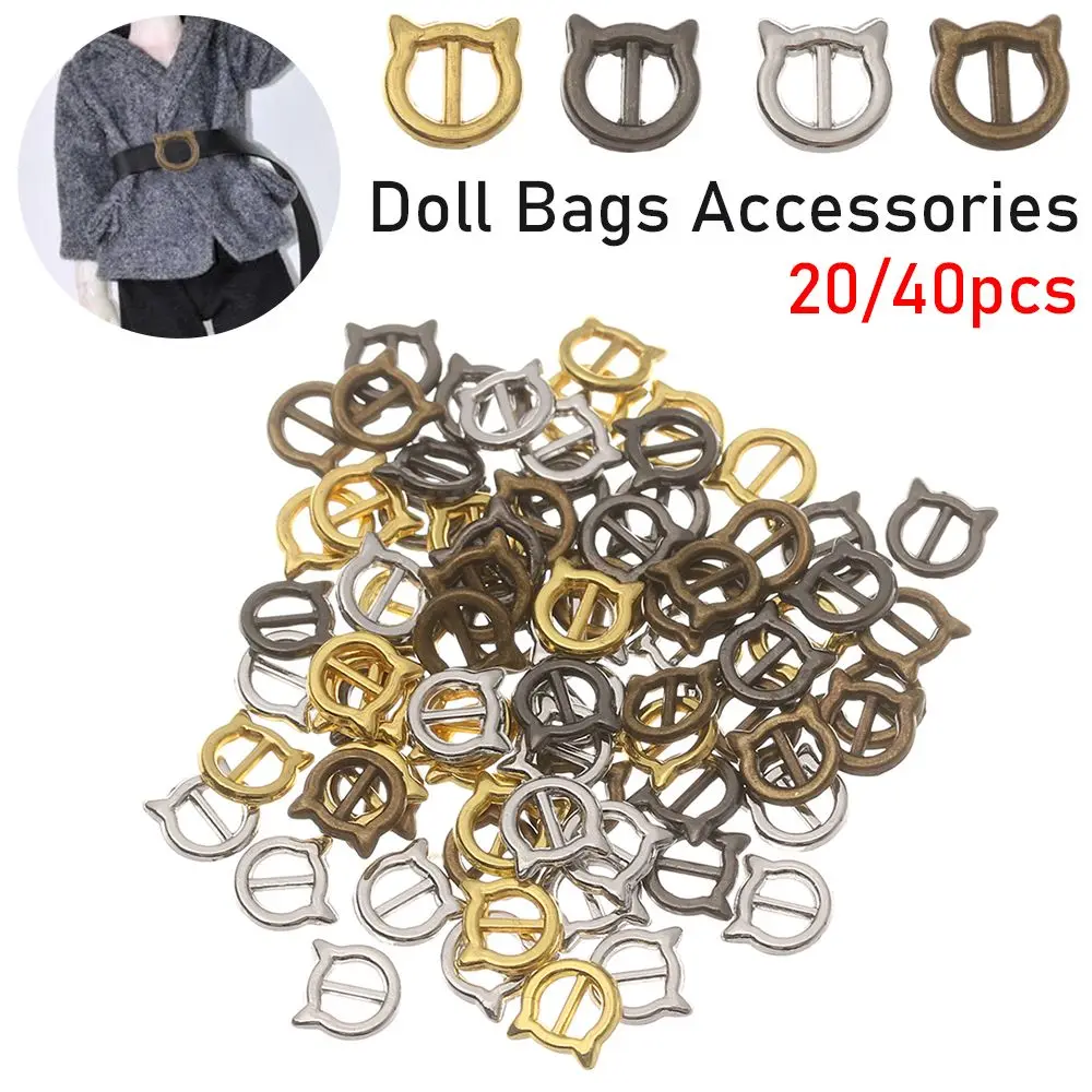 20/40pcs Newest Mini Ultra-small Stuffed Toys Diy Dolls Buckles Doll Bags Accessories Belt Buttons Tri-glide Buckle