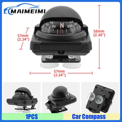 New Car Compass Dashboard Magnetic Adjustment Compass Marine Compass Black for Boats Auto Car Navigation Custom