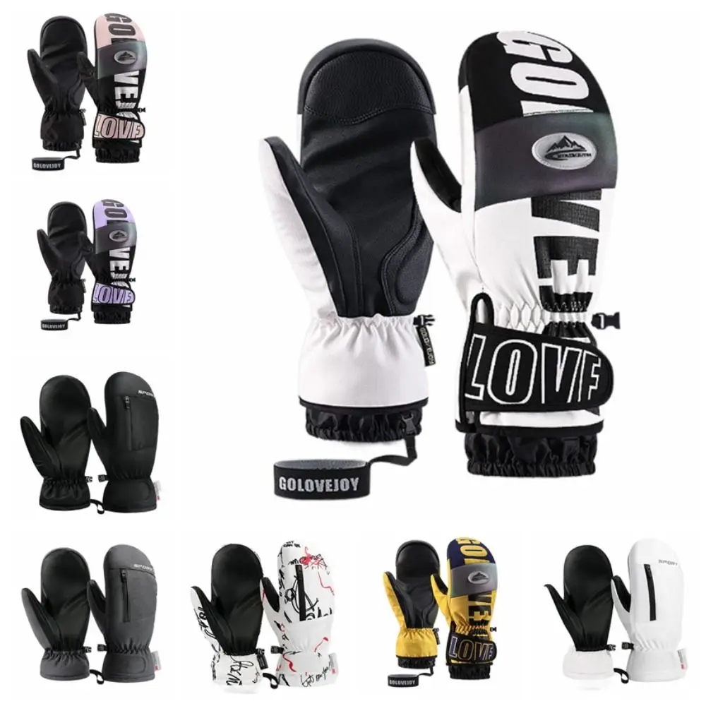 1 Pair Touch Screen Waterproof Skiing Gloves Professional Thermal Warm Gloves Breathable Thick Snow Gloves Cycling