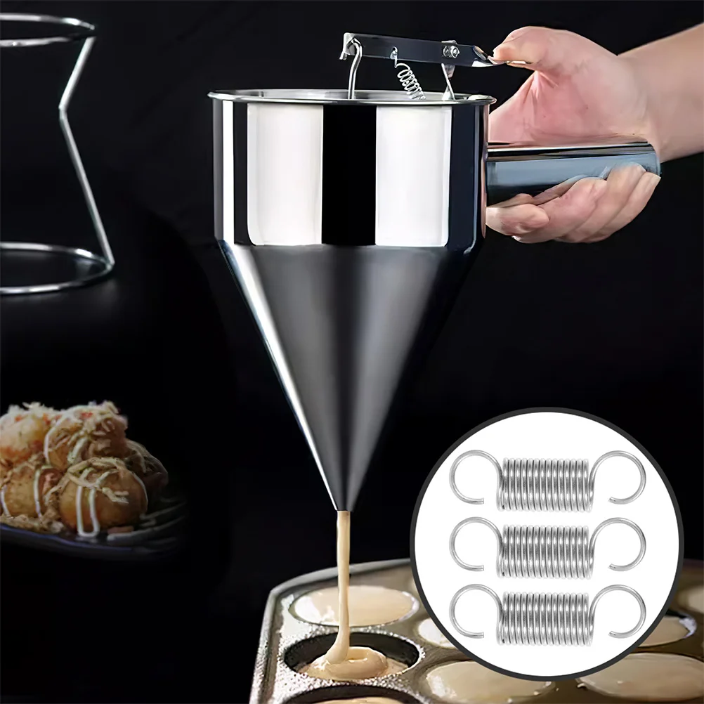 

10Pcs Stainless Steel Funnel Spring Repairing Part for Batter Dispenser Pancake Syrup Octopus Balls Making
