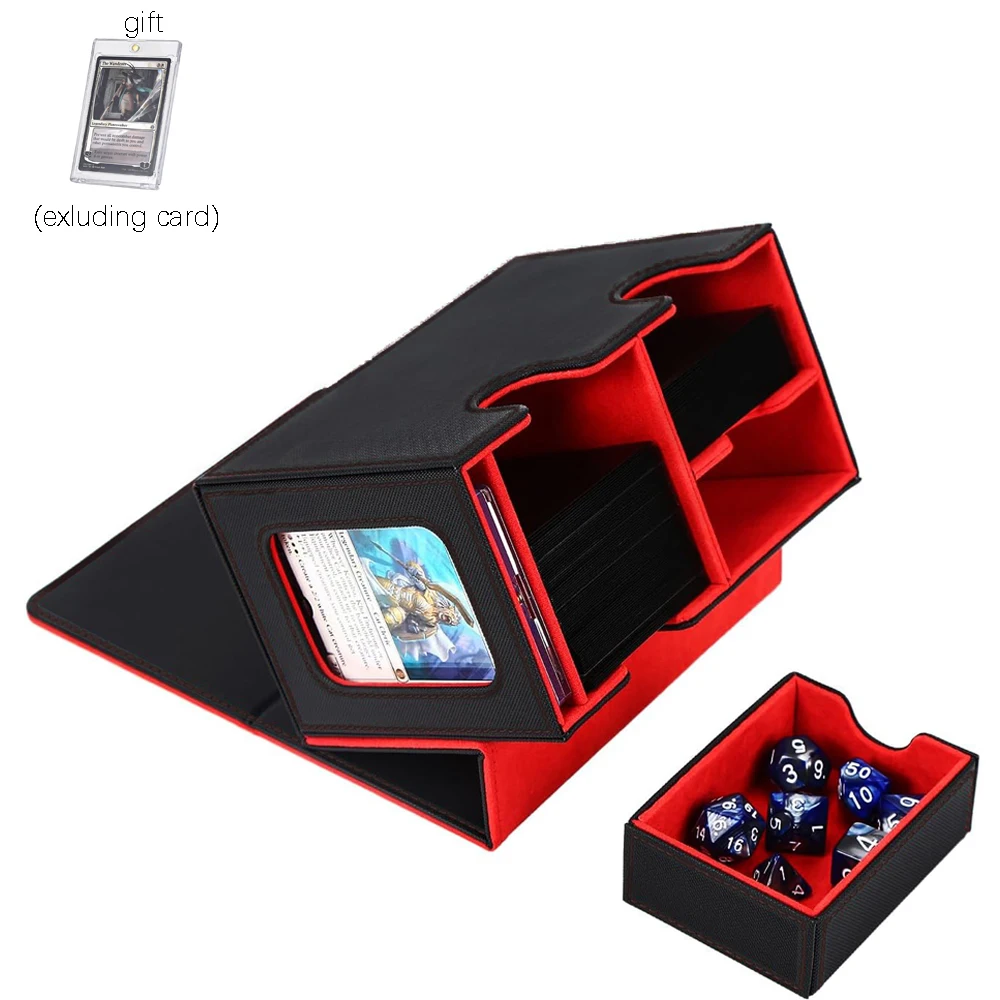 New window 200+PU leather magnet card storage box TCG board game magic commander MTG card collection display card box