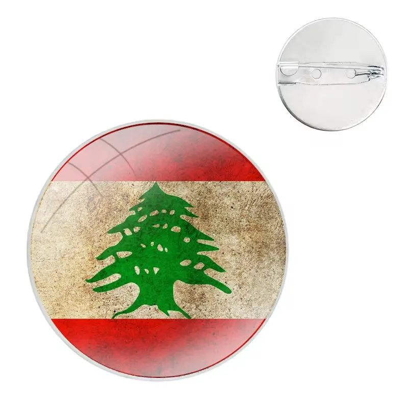 Lebanon Flag design Badge Brooch Pin Accessories For Clothes Backpack Decoration gift