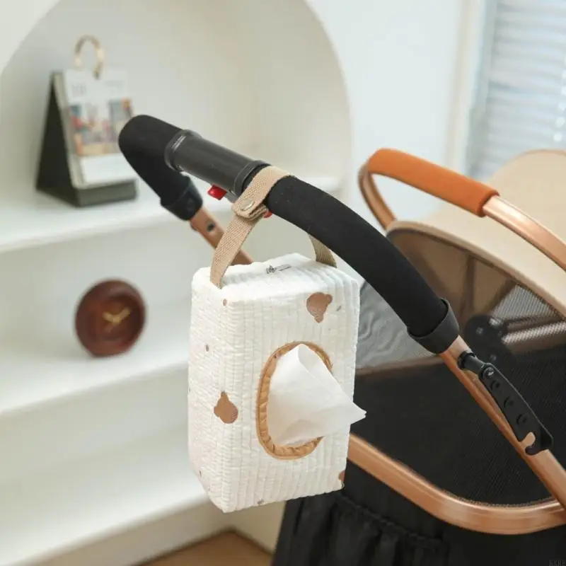 Soft Padded Baby Wipes Holder With Handle For Stroller Diaper Bag And Car Travel Convenient Bear Designs KXRE