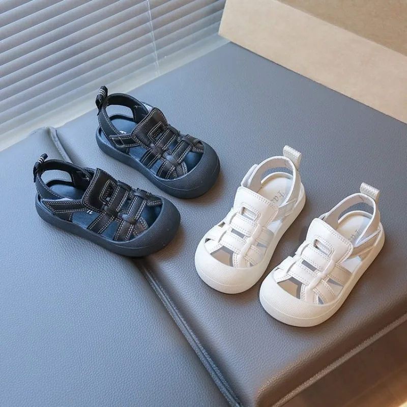 1-6 Years Children Summer Outdoor Beach Shoes Girls Princess Vintage Suede Sandals for Kids Boy 2026 New Arrival Footwear