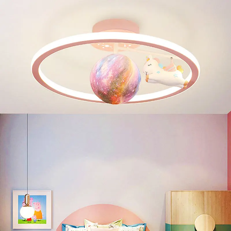 3D Planet Baby Room Chandelier Children Bedroom Led Light Kids Chandelier Lighting Unicorn Chandelier Lighting For Kids Room